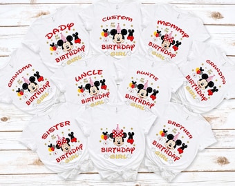 Custom Birthday Shirt, Minnie Mouse Birthday Girl Shirt, Disneyland Birthday Party, Birthday Gift, Disneyland Birthday Trip