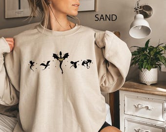 Fourth Wing Sweatshirt, Basgiath War College t-shirt, Violet Sorrengail, Xaden Riorson, Gifts For Readers, Fantasy Book Dragon Hoodie