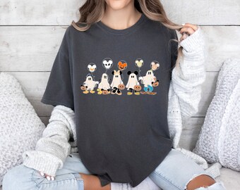 Disney Mickey Friends Halloween Comfort Colors Shirt, Mickey and Friends Ghost Sweatshirt, Retro Mickey Spooky Shirt,Disney Halloween Hoodie
