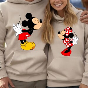 Custom Lover Mickey and Minnie Sweatshirt, Disney Lover Valentines Day Hoodie, Disney Couple Disney Matching Sweatshirt, Valentine Shirt