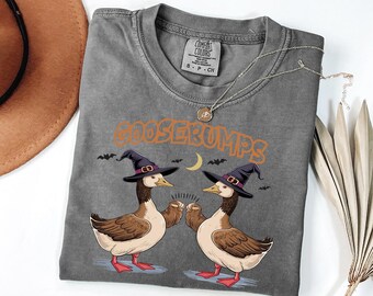 Comfort Colors® Funny Goose Bumps Halloween Tshirt, Retro Goose Pumps Shirt, Best Girly Halloween Gift, Trendy Halloween Gift