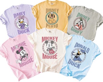 Retro Minnie-Mickey Mouse Comfort Colors®Shirt,  Vintage Mickey, Disney Vacation Shirt, Disneyland Minnie Shirt, Magic Kingdom Shirt Classic