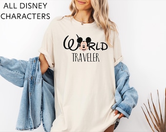 Comfort Colors® Custom Disney World Traveler Shirt 2025 Shirt, World Traveler Family Tees, World traveler Epcot shirt, Epcot family shirts