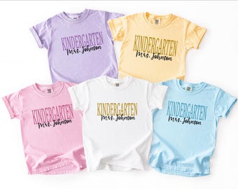 Comfort Colors Teacher Shirt, Kindergarten Teacher Shirt, Kindergarten Shirt, Back to School Shirt, Custom Teacher Appreciation Tee