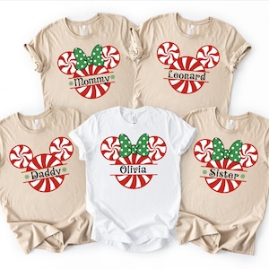 Custom Disney Family Christmas Shirt, Matching Christmas Tees, Personalized Disney Character Christmas Shirt, 2025 Mickey’s Very Merry Shirt