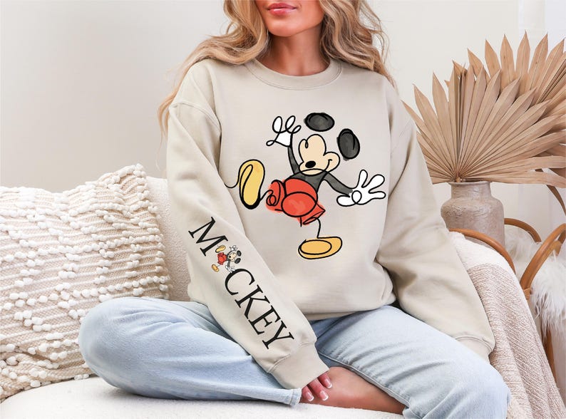 Mickey Mouse Since 1928 Sweatshirt, Mickey Hoodie, Disneyworld Comfort Color Shirt, Retro Disney Family Matching Trip Shirt, Sleeve Mickey