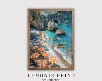 wall art, Amalfi poster, italian coast, amalfi print, coastal wall art, italy poster, la dolce vita, positano, amalfi coast print