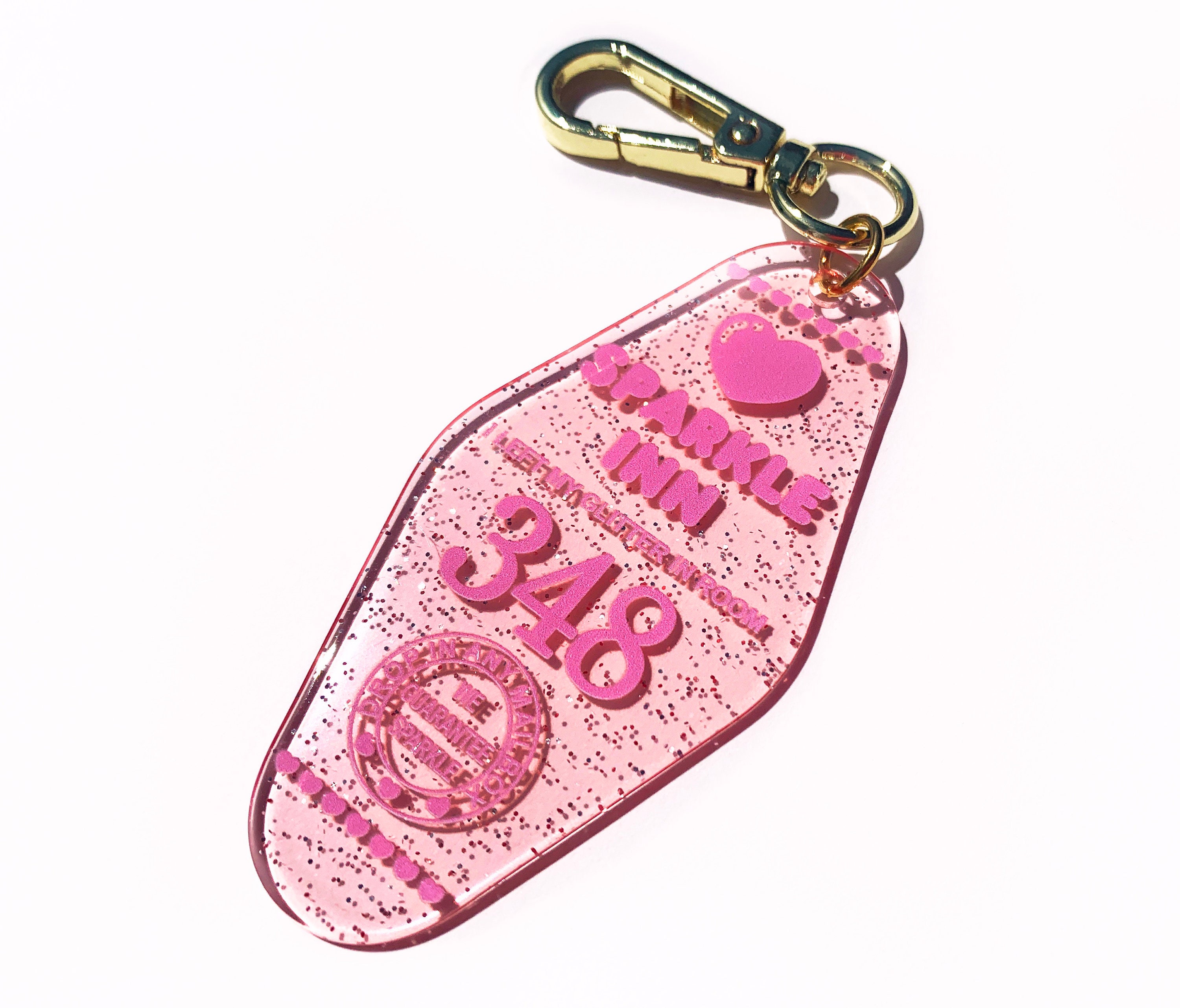 Sparkle Inn Motel Bag Charm Keychain Etsy