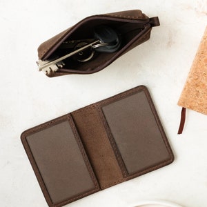 Porte-cartes en cuir, coffret cadeau en cuir, portefeuille personnalisé, porte-clés, sac à clés, porte-clés personnalisé, étui à clés personnalisé, étui pour cartes, cadeau pour Noël