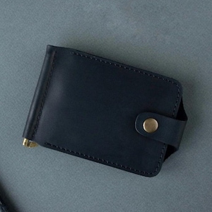 Leder Geld-Clip-Brieftasche, dünne Herren-Brieftasche, Trauzeuge-Geschenk, Vatertagsgeschenk, Vordertaschen-Brieftasche, personalisierte Brieftasche, minimalistische Brieftasche