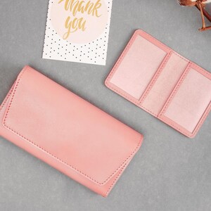 Leather wallet set, pink wallet, driving licence holder, girls purse,Handmade wallet, Christmas set for sister,Engraved wallet,Gift for Xmas