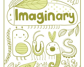 DIGITAL DOWNLOAD Imaginary Bugs Instant Printable Coloring Book