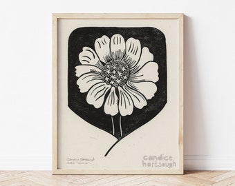 Zinnia Block Print