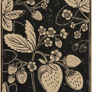 Strawberries Block Print image 5