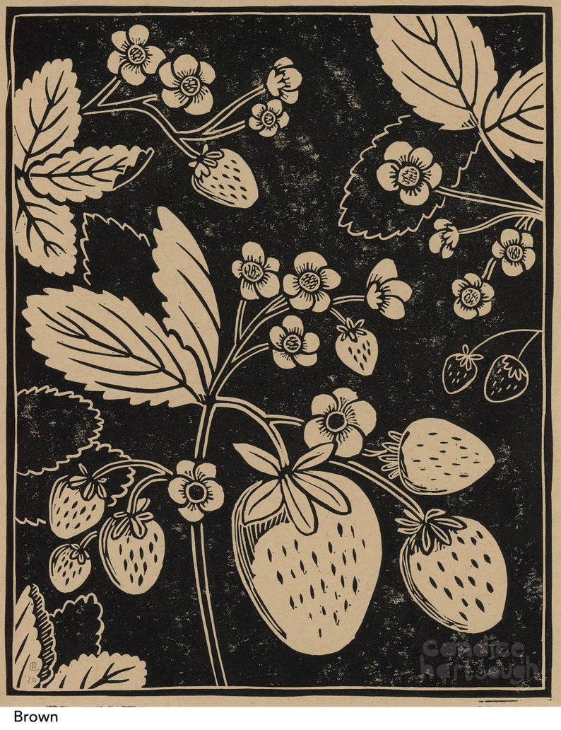 Strawberries Block Print image 5