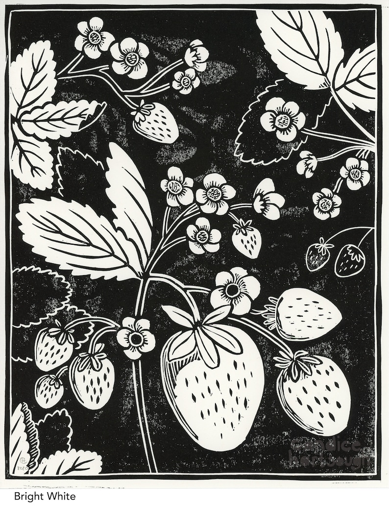 Strawberries Block Print image 2