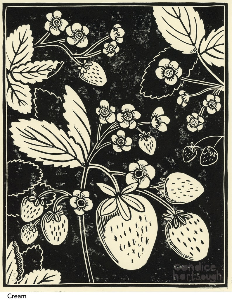 Strawberries Block Print image 7