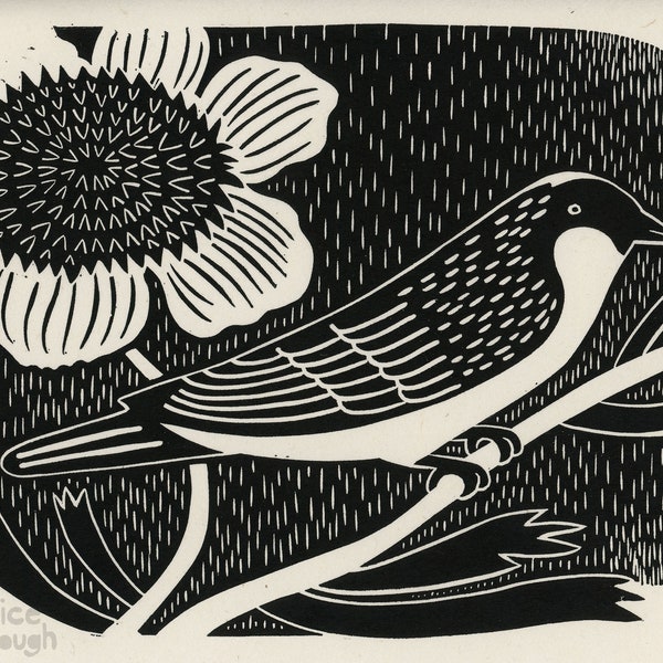 Bird Block Print Etsy