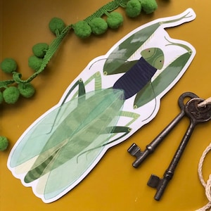 Large Preying Mantis vinyl sticker
