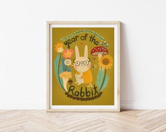 Year of the Rabbit digital print