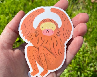 Sweet Orangutan vinyl sticker