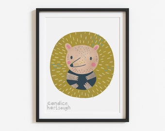 Circle Hedgehog digital print