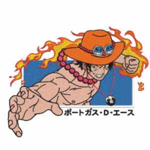 Ace One Piece Grab - Embroidery Designs