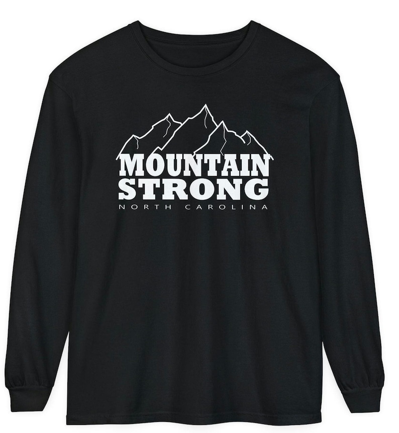 North Carolina Mountain Strong långärmad t-shirt med bekväma färger bild 6