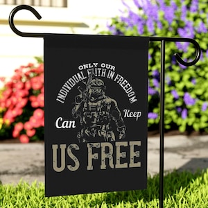 Patriotic Garden Banner: Military Family Outdoor Decor