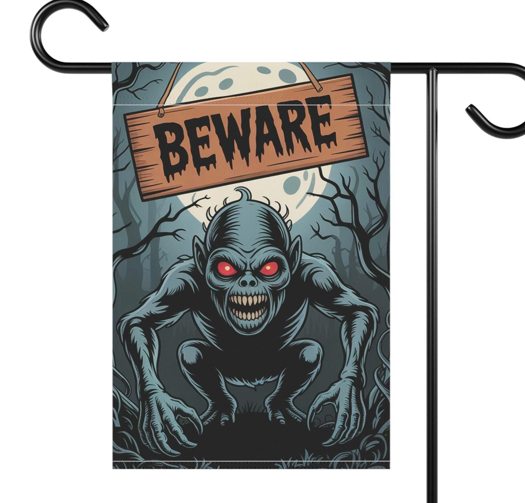 Cryptid Flags Scary Cryptid Halloween Garden Flag: Haunted House Decor - Etsy