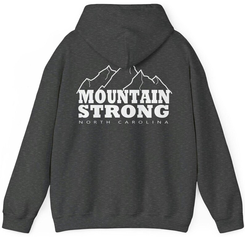 Felpa con cappuccio North Carolina Mountain Strong: regalo unisex per escursioni negli Appalachi immagine 4