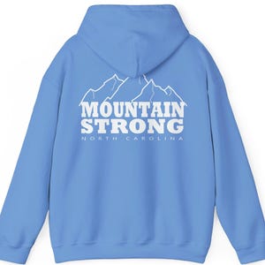 Felpa con cappuccio North Carolina Mountain Strong: regalo unisex per escursioni negli Appalachi immagine 6