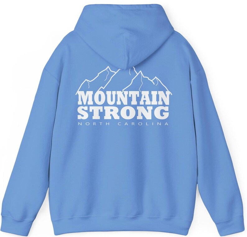Felpa con cappuccio North Carolina Mountain Strong: regalo unisex per escursioni negli Appalachi immagine 6