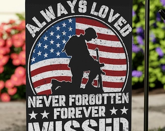 Fallen Soldier Memorial Garden Flag: Military Tribute, Patriotic Decor