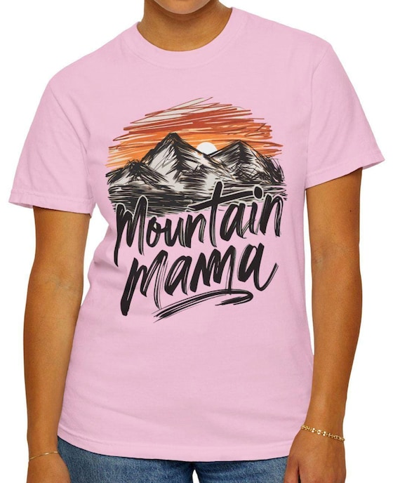 Mountain Mama Graphic Tee: Comfort Colors Women's Hiking Top