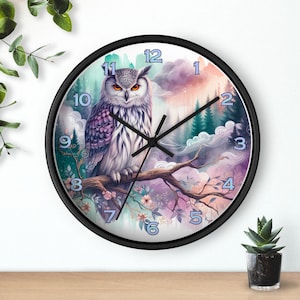Owl Wall Clock: Whimsical Nursery Decor, Nature Lover Gift