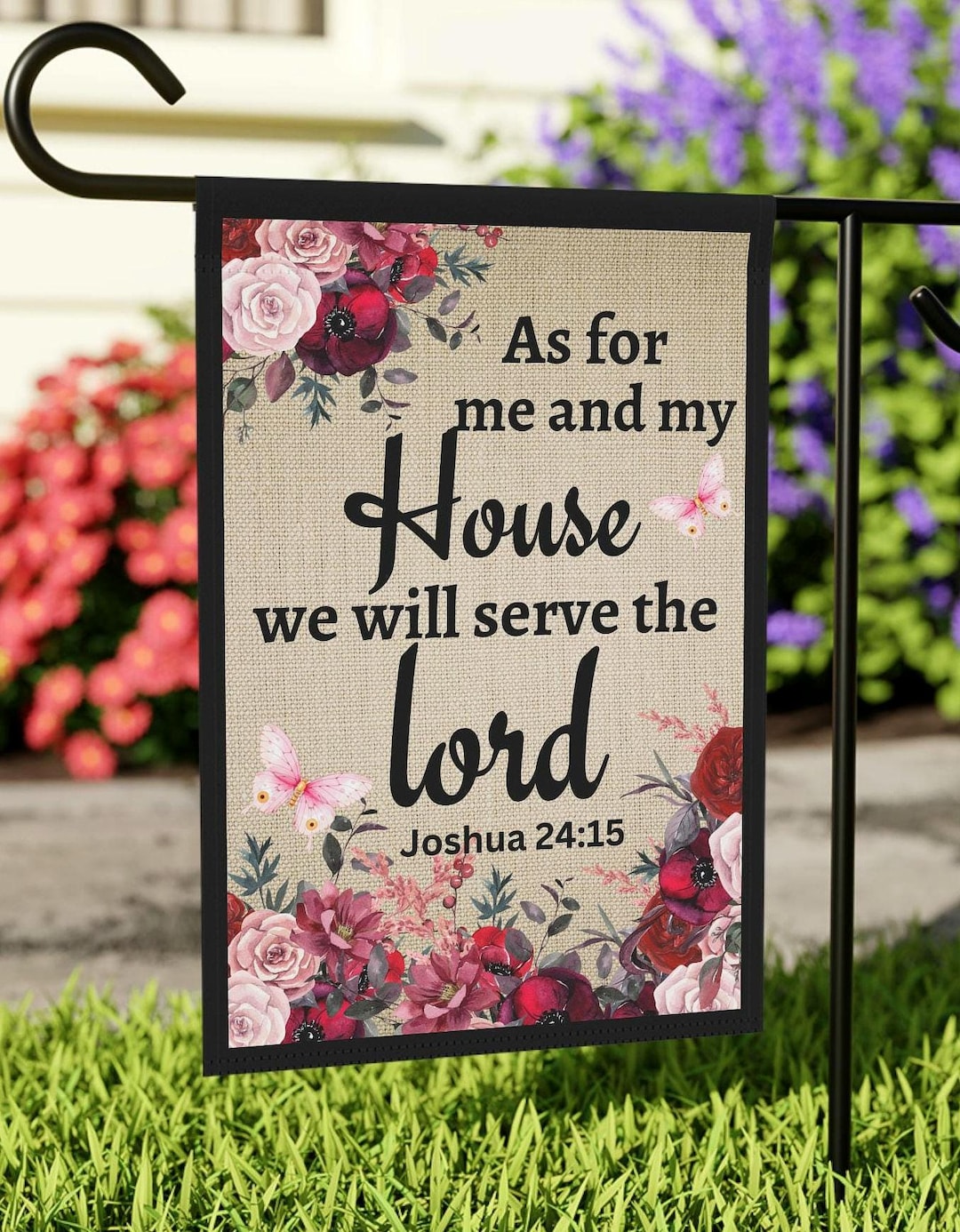Inspirational Bible Verse Garden Flag: Religious Scripture Decor - Etsy