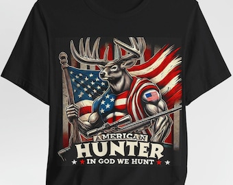 Patriotic Deer Hunting T-Shirt: American Hunter Graphic Tee