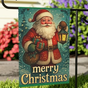 Double-Sided Christmas Garden Flag: Festive Holiday Yard Decor (12&#39;&#39; x 18&#39;&#39;)