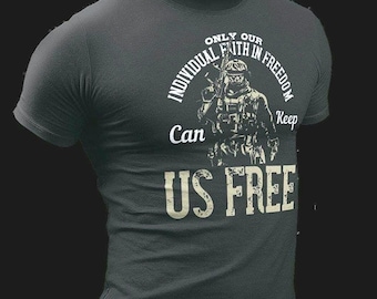Military Pride T-Shirt: Patriotic Soldier Graphic Tee