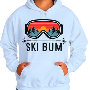 Ski Bum Hoodie: Winter Sport Pullover - Mountain Adventure