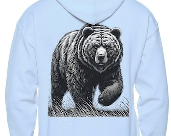 Grizzly Bear Hoodie: Naturälskare Unisex-tröja