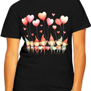 Valentines Elves Hearts T-shirt, Comfort Colors Tee, Unisex Shirt, Garment-Dyed Top, Valentines Day Shirt Gift, Gift For Her