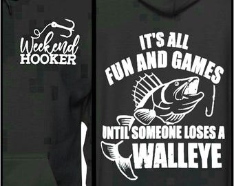 Hoodie zum Thema Zanderangeln: Geschenk für Angler, Outdoor-Abenteuerbekleidung