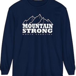 North Carolina Mountain Strong långärmad t-shirt med bekväma färger bild 5