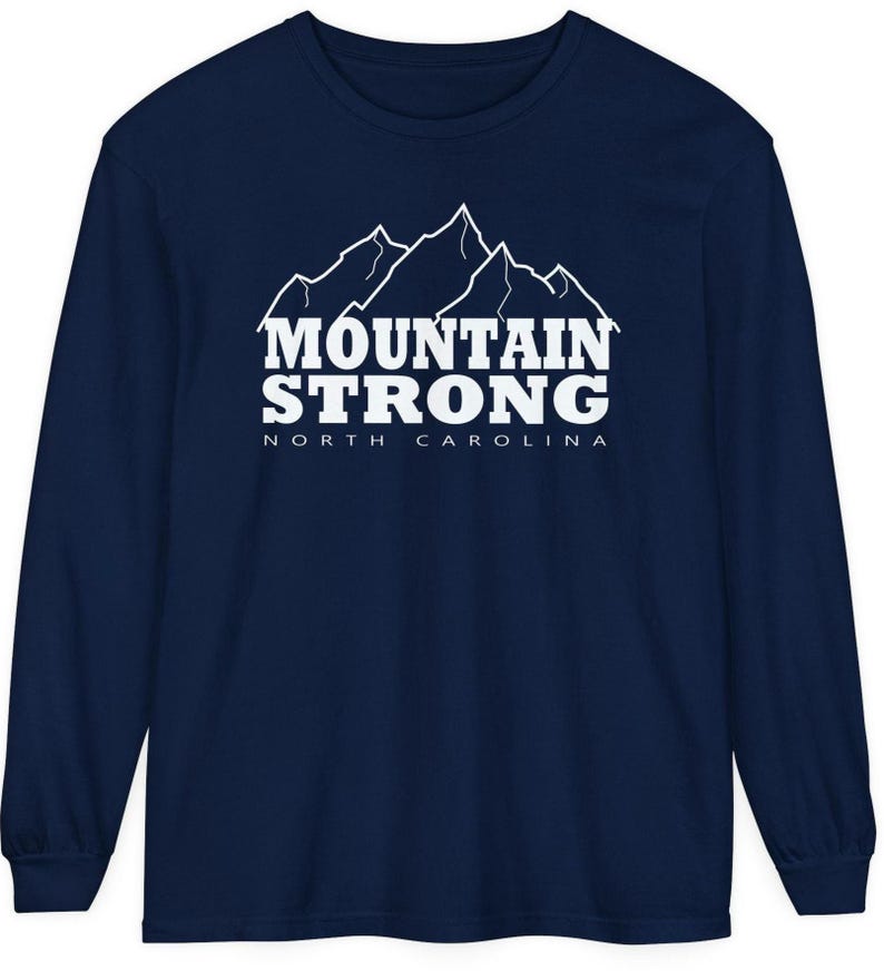 North Carolina Mountain Strong långärmad t-shirt med bekväma färger bild 5