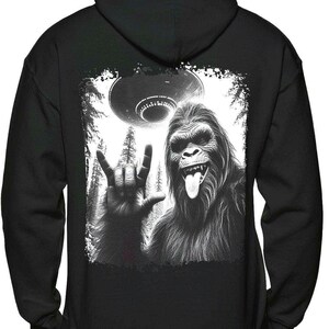 Bigfoot UFO Hoodie: Sasquatch Alien Abduction Pullover image 3