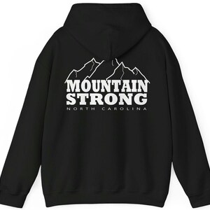 Felpa con cappuccio North Carolina Mountain Strong: regalo unisex per escursioni negli Appalachi immagine 2