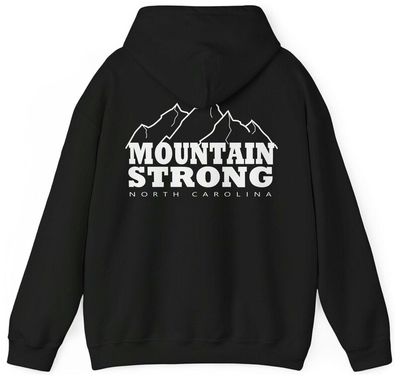 Felpa con cappuccio North Carolina Mountain Strong: regalo unisex per escursioni negli Appalachi immagine 2