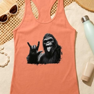 Bigfoot Racerback Tank Top | Cryptid Sasquatch Summer Shirt